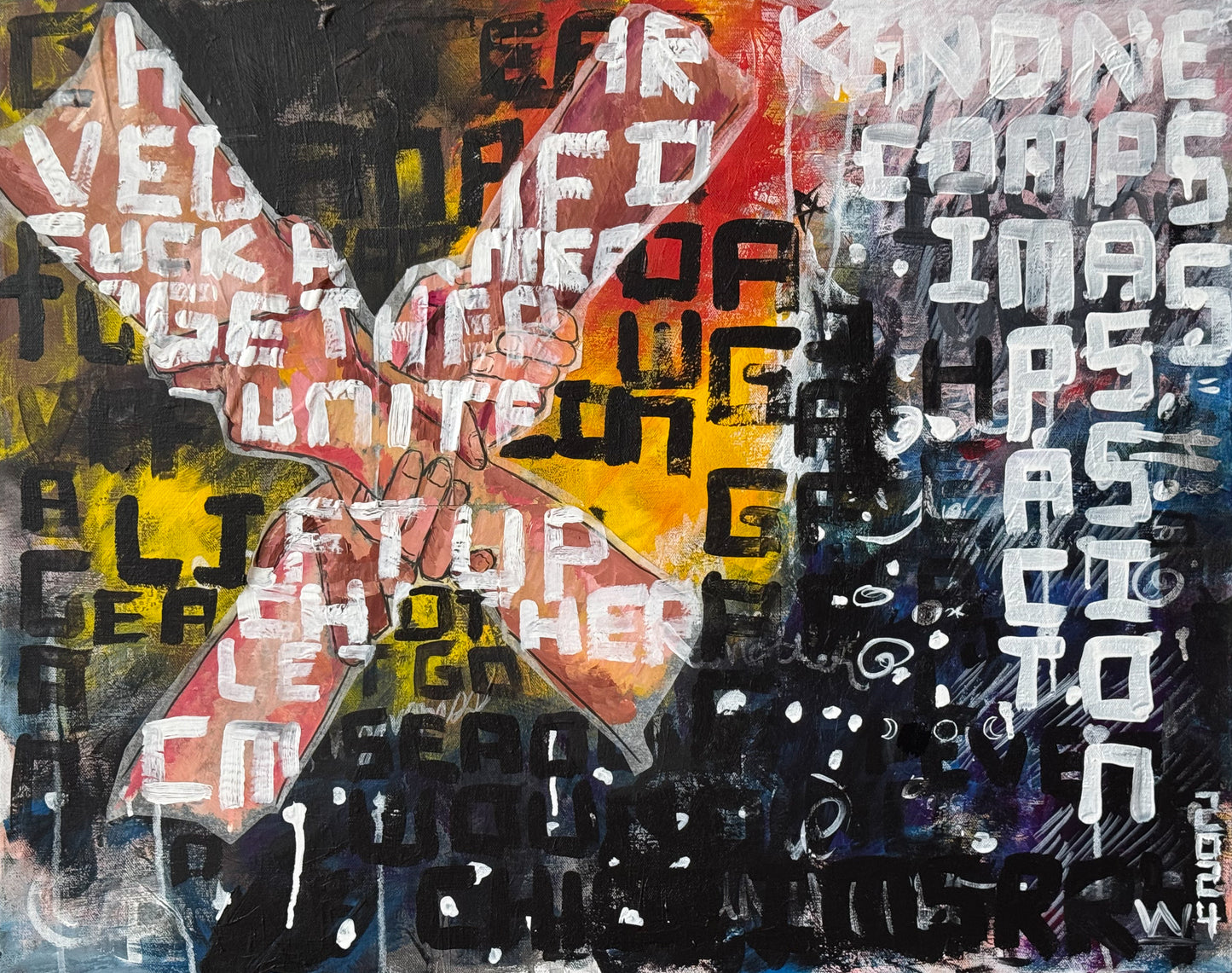 Abstract, vegan inspired painting